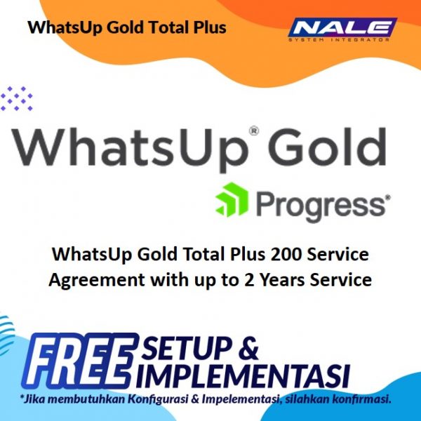 WhatsUp Gold Total Plus 200 Service Agreement with up to 2 Years Service